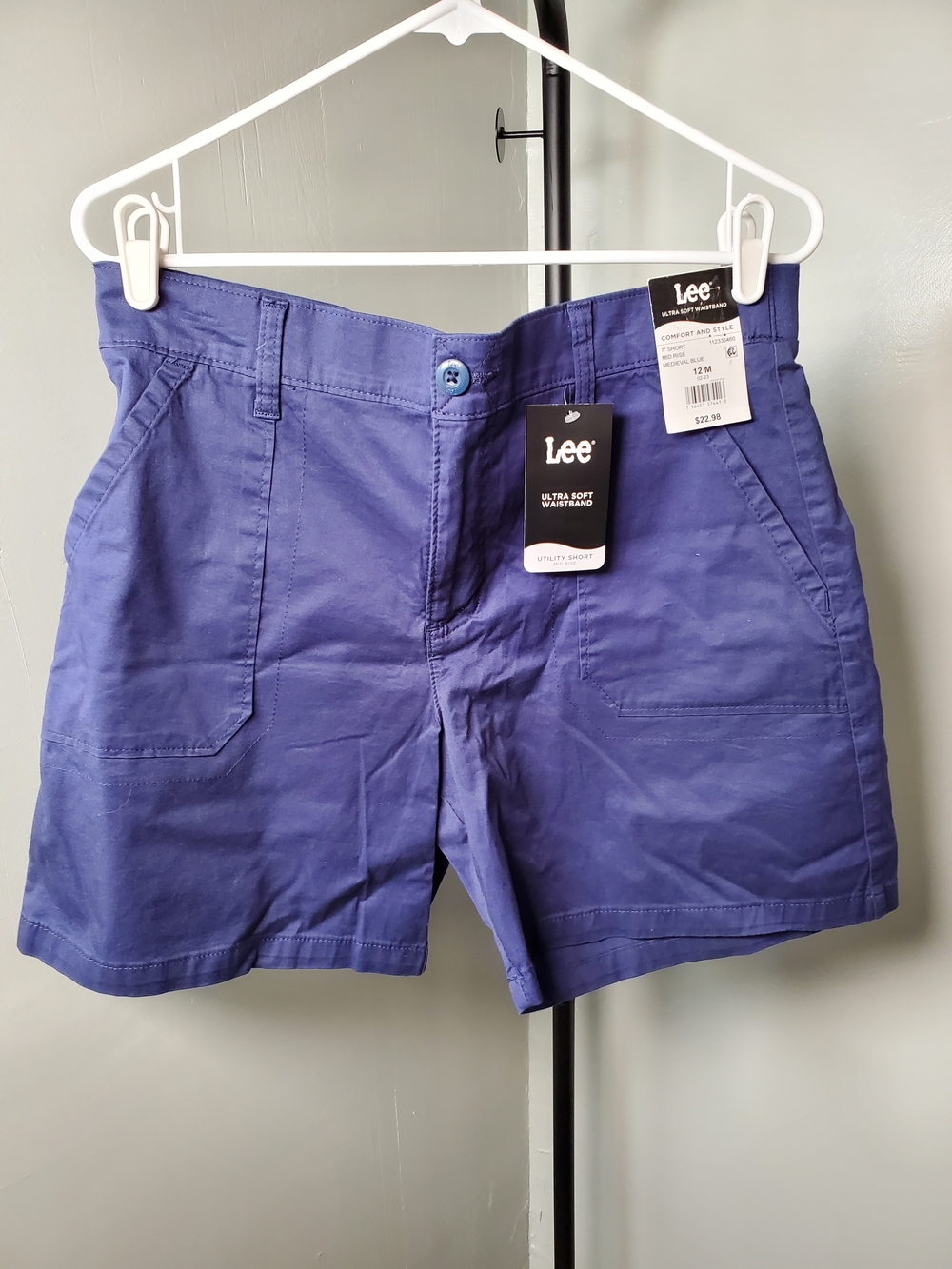 Lee Women's Blue Casual Chino Shorts